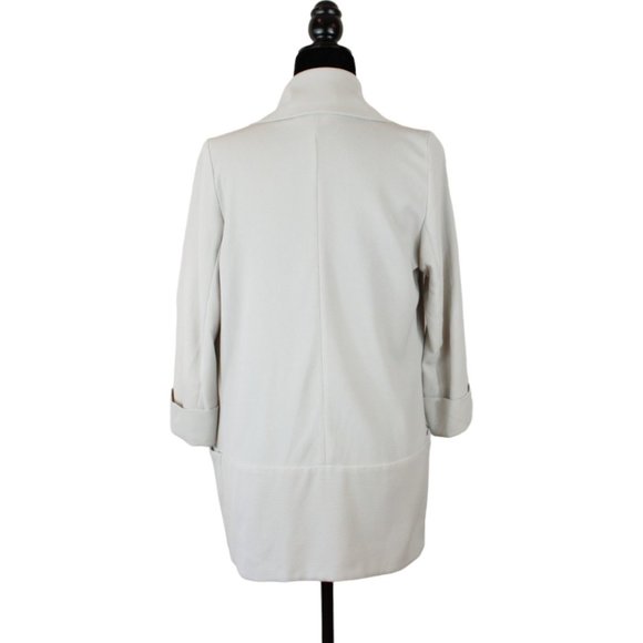 Aritzia Wilfred Chevalier Crete Jacket Size 4 Grey Shawl Collar Blazer D201 - Picture 3 of 9